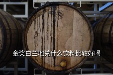 金獎(jiǎng)白蘭地兌什么飲料比較好喝