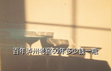 百年瀘州老窖60年多少錢一瓶