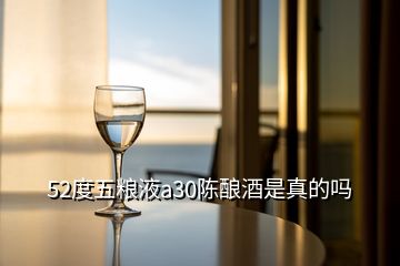 52度五糧液a30陳釀酒是真的嗎