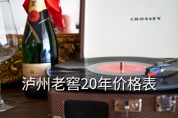 瀘州老窖20年價(jià)格表