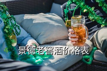 景德老窖酒價格表