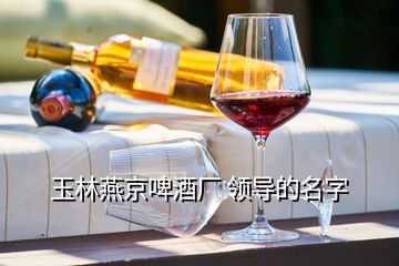 玉林燕京啤酒廠 領(lǐng)導(dǎo)的名字