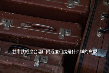 甘肅武威皇臺酒廠附近廉租房是什么樣的戶型