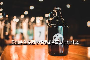 貴州茅臺(tái)集團(tuán)總經(jīng)理或者董事長(zhǎng)姓什么